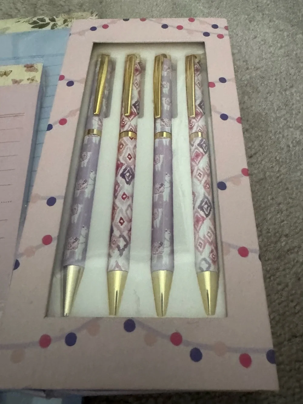 Floral & Butterfly Pink Notes and To-Do Notepad Set & Pen Set (NEW)